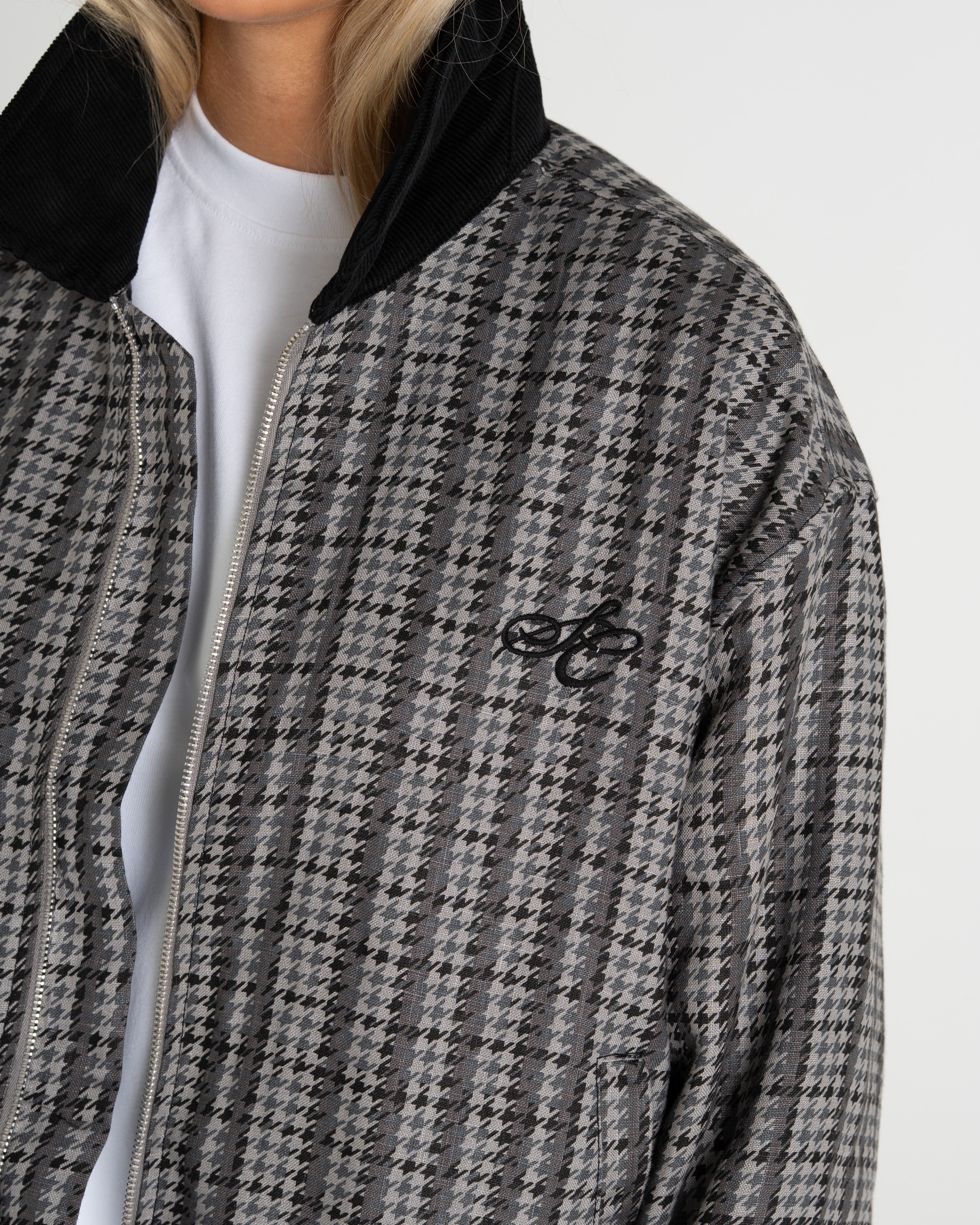 Houndstooth Jacket Black